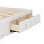 Sturdy Platform Bed Frame with 4 Storage Drawers and Footboard Cubby, No Headboard-2072500605