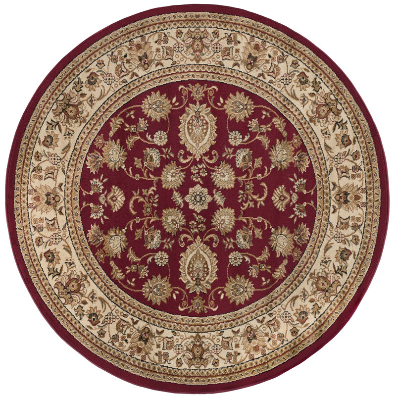 Tapis d'intérieur à motif floral pour enfants Clarence, Rond 5 pi 3 po