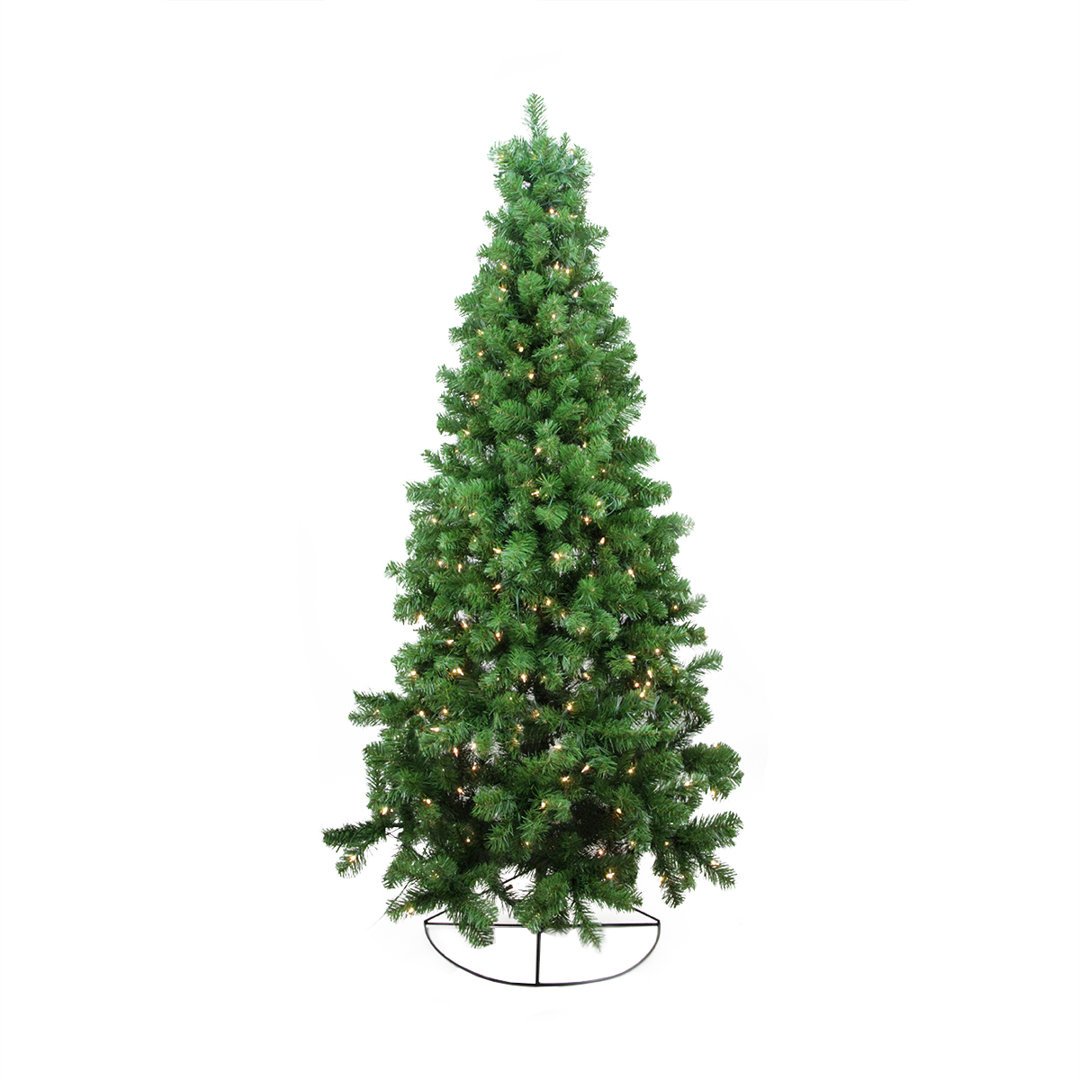 6' Pre-Lit Pine Artificial Wall Christmas Tree - Clear Lights Northlight Seasonal