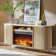 Iyes 70"W Media Console TV Stand for TVs up to 78" with Electric Fireplace Included