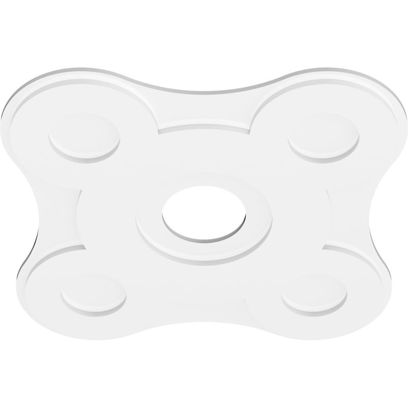 Médaillon de plafond contemporain en PVC de qualité architecturale 24 pi x P 3 po x P 8 1/4 po x P 1 po