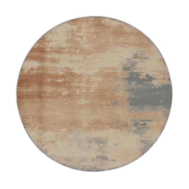 Tapis gris intérieur et extérieur surteint, Rond 5 pi