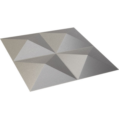 11 7/8"W x 11 7/8"H Tirana EnduraWall Decorative 3D Wall Panel, Universal Aged Metallic (Covers 0.98 Sq. Ft.)