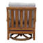 Chaise de patio en teck avec coussins Chancy