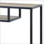Table de canapé en chêne rustique et finition noire