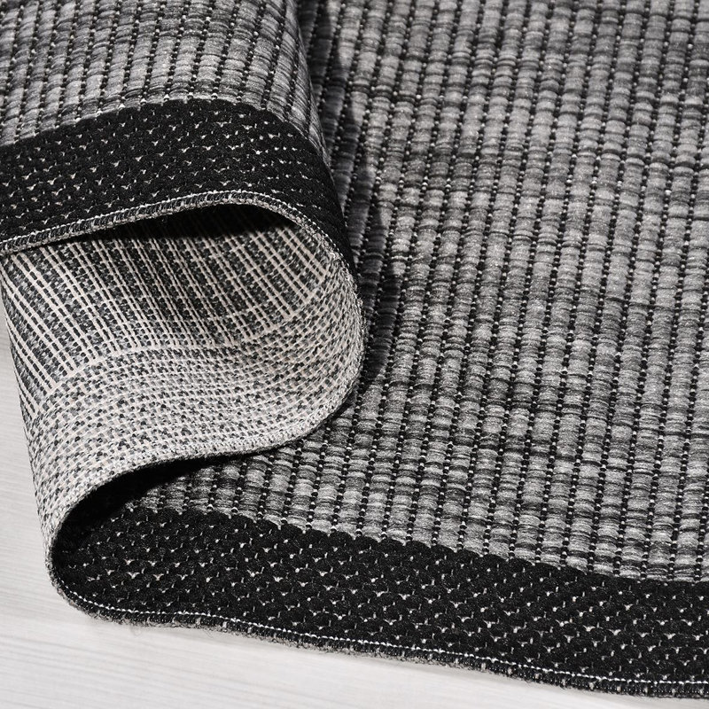 Tapis gris moderne lavable à la machine, Rectangle 3 pi 11 po x 5 pi 11 po