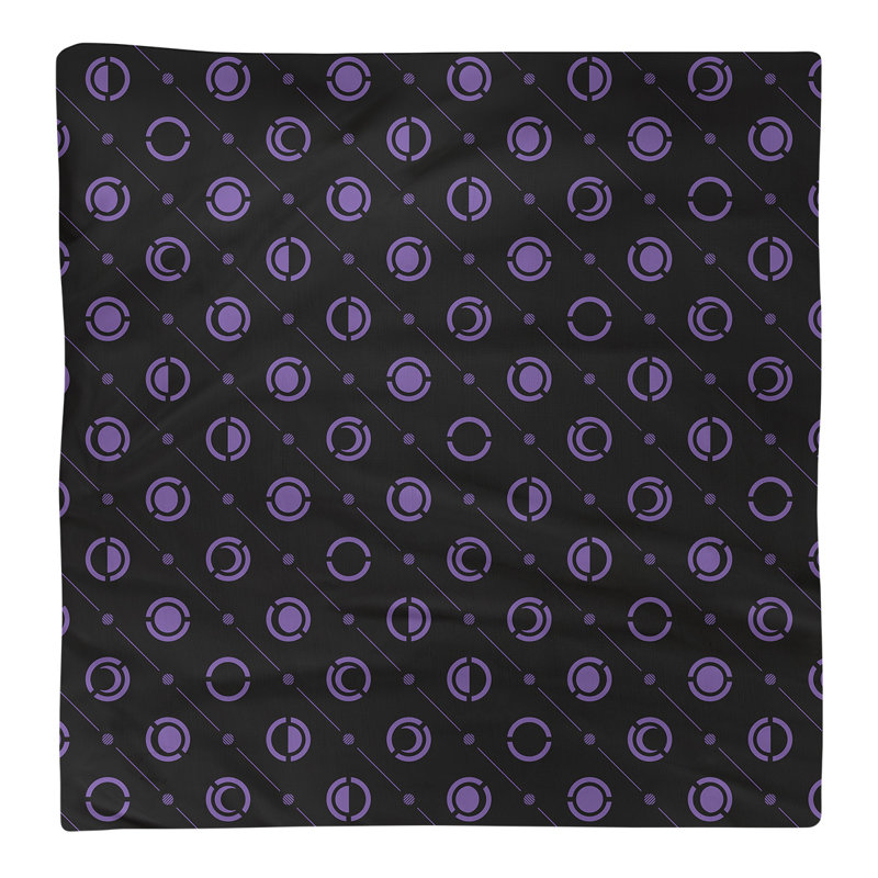 Noira Gothard Cotton Geometric Square Napkin, Purple/Black, 0.1" H x 22" W x 22" D, Poly Twill
