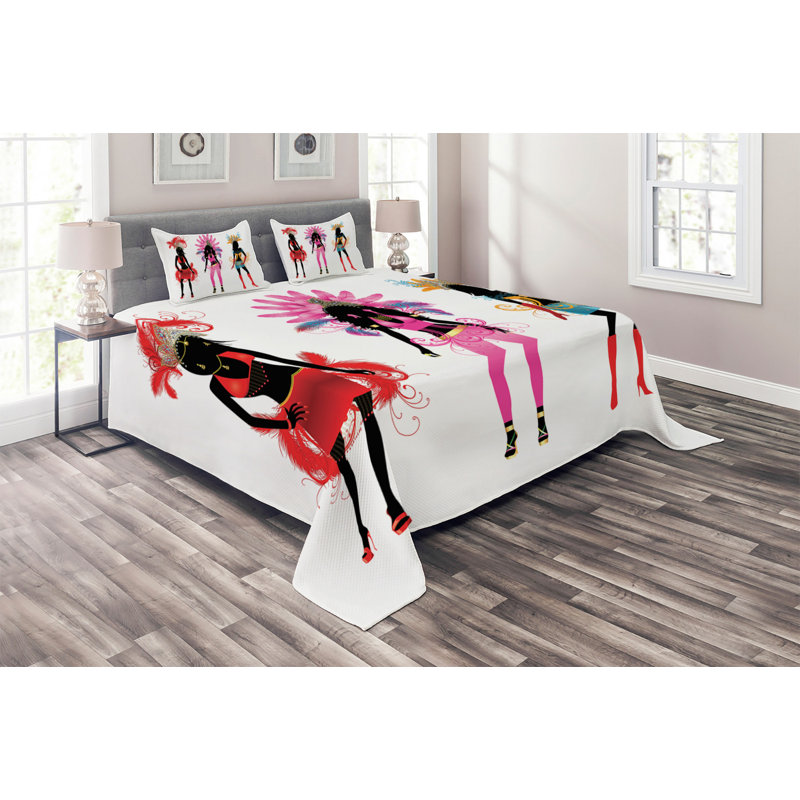 Modern & Contemporary Polyester Coverlet, King Bedspread + 2 Shams