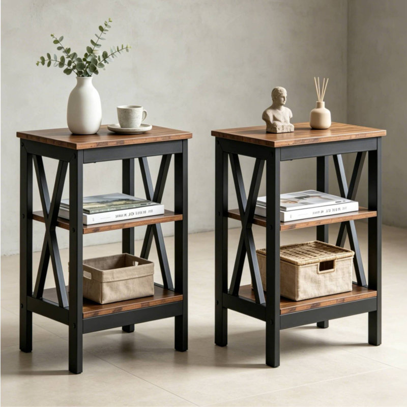 Morant End Table Set, Brown
