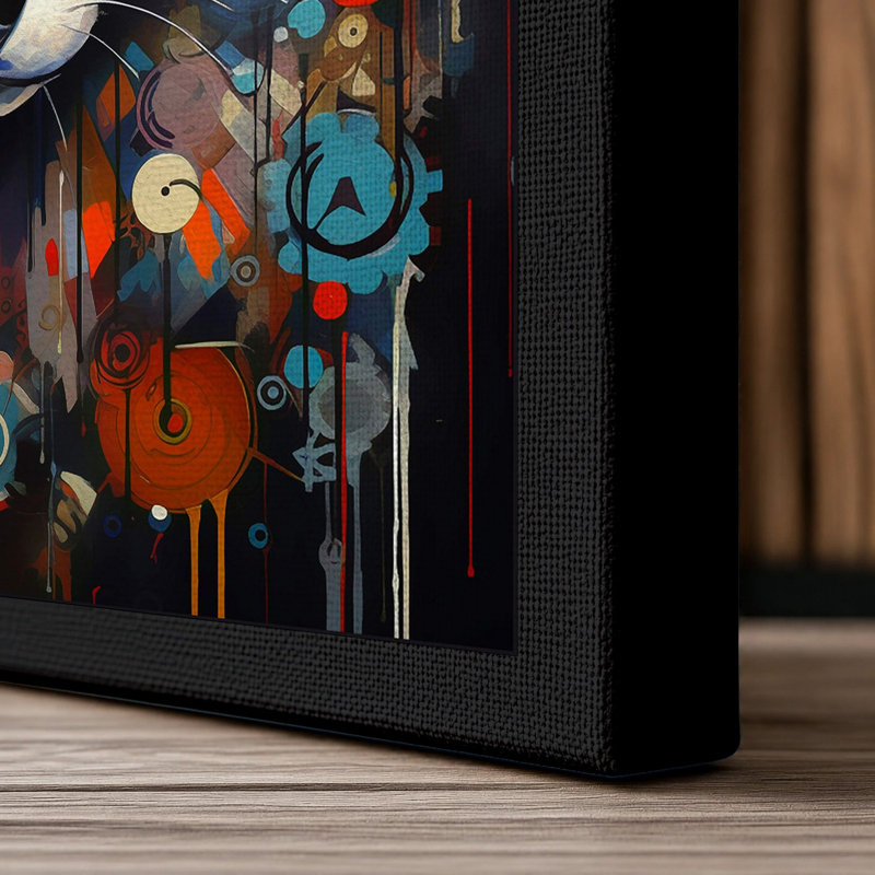 Mechanical Fox Eclectic - Print, 30x20 - 76.2 x 50.8 cm, Black Border