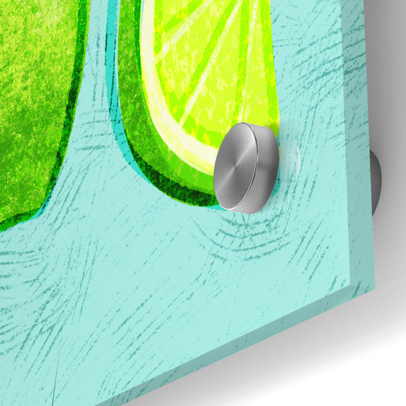 «Limes» par Elizabeth Caldwell, art mural en verre acrylique, H 36 po x l 36 po x P 0,2 po