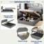 Lit plateforme tapissier avec système de rangement hydraulique Semmie-2071492454-2071492455