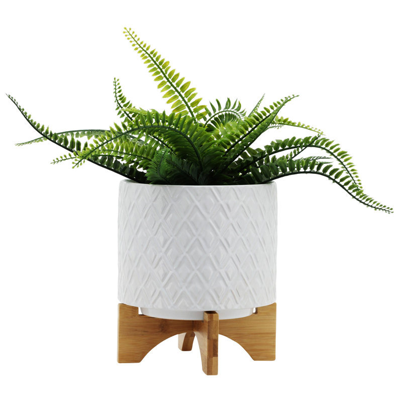 Pot à fleurs 8 "avec support
