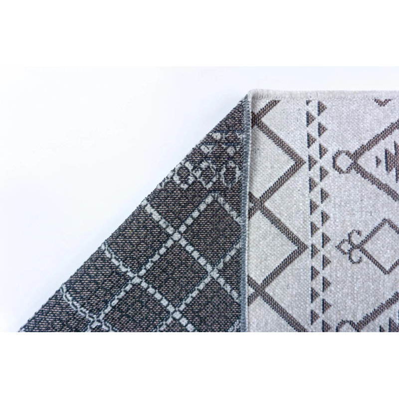 Tapis kilim décoratif durable antidérapant Elya, Carré 2 pi 8 po