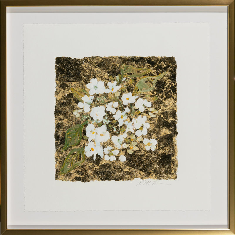 Or et hortensia par Robert Robinson - Peinture encadrée sur papier