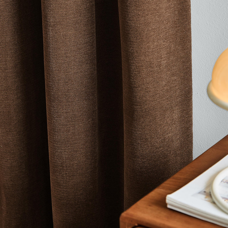 Soft Chenille Blackout Curtain Panel Pair, 117 cm Width x 183 cm Drop