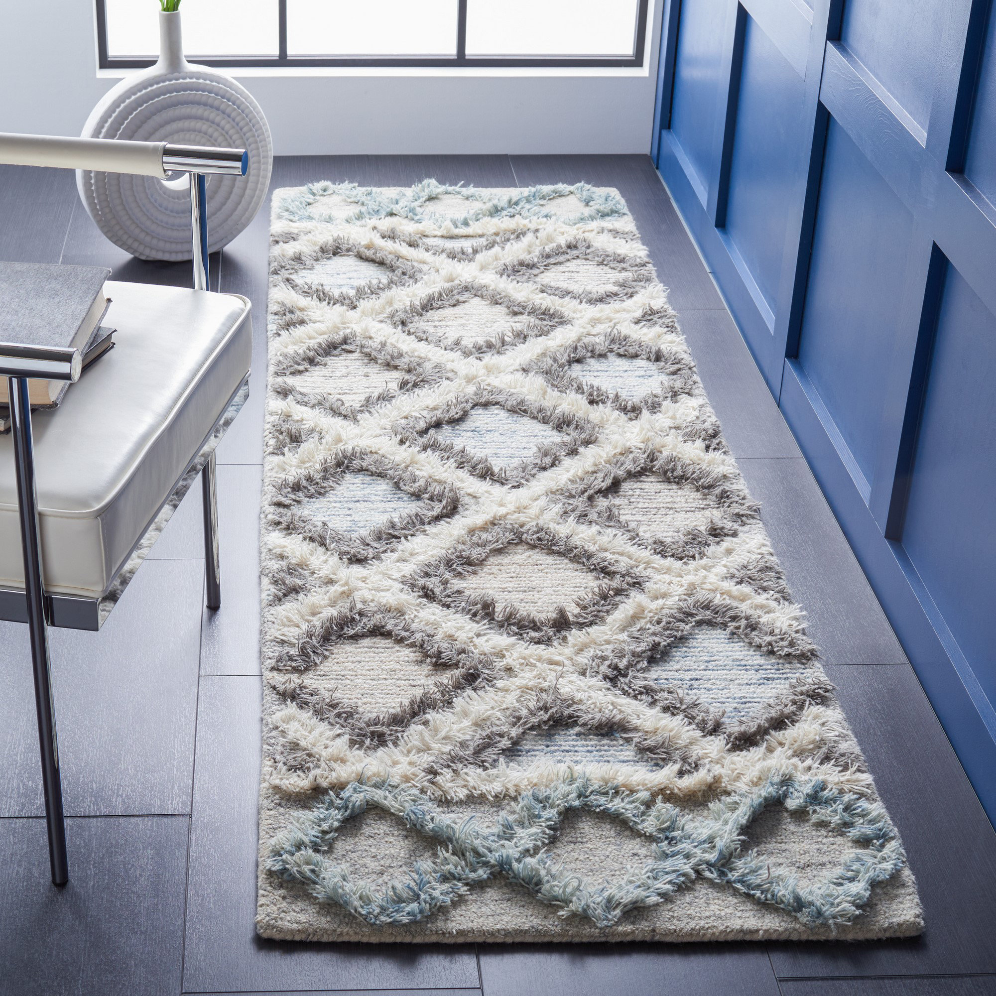 Dakota Fields Kenya Hand Tufted Wool Geometric Rug & Reviews | Wayfair