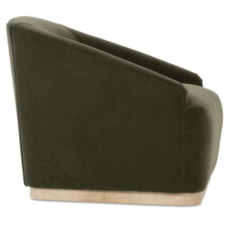 Bernie Swivel Armchair, Moss Polyester
