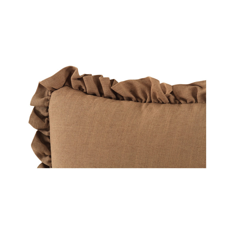 Coussin 20 pouces Betty Ginger, Brun