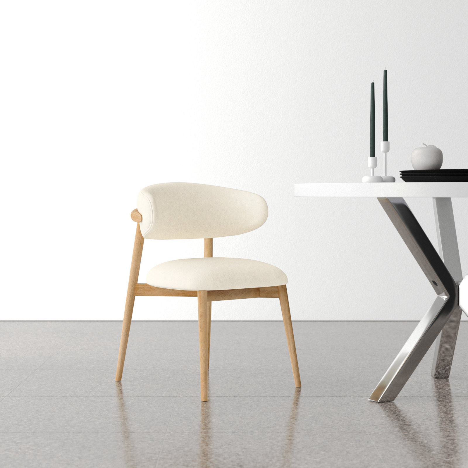Kel Linen Dining Chair, Savile Flax