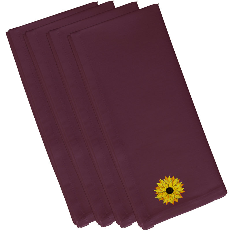 Ensemble de serviettes 4 pièces Vieux, L 18 po x L 18 po, Violet
