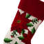 Bas de Noël crocheté 21 po, poinsettia