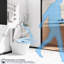 Smart Toilet Seat With Functions - Adjustable Temp, , Automatic Lid, White Heated Bidet Side Knob Controlled, Detachable Nozzle
