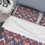 Brown Ikat Ogee - Ensemble de housse de couette abstrait - Microfibre de polyester-1445648751