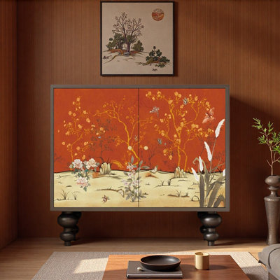 Retro Aesthetic Side Storage Decorative Cabinet