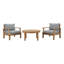 Ensemble de patio 3 pièces en teck Alaina-1732697150