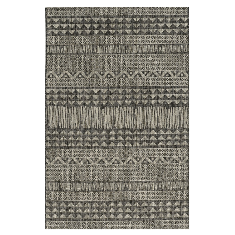 Tapis gris anthracite en polypropylène 3 pi x 5 pi