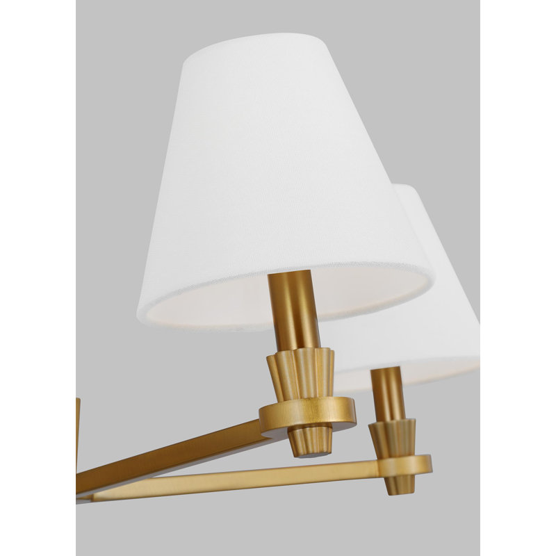 Paisley 4 - Light Chandelier, Burnished Brass