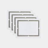 Aegean Key Embroidered Linen Placemat