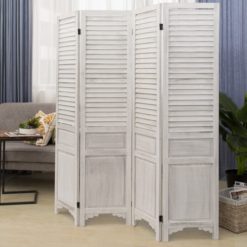 160Cm W x 169.9Cm H 4 - Panel Solid Wood Room Divider