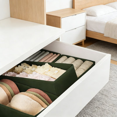Drawer Organizers Set Of 12, Fabric Drawer Dividers And Storage Bins For Clothes, Baby Items, Socks, And Underwear, Foldable Dresser And Closet Organizer