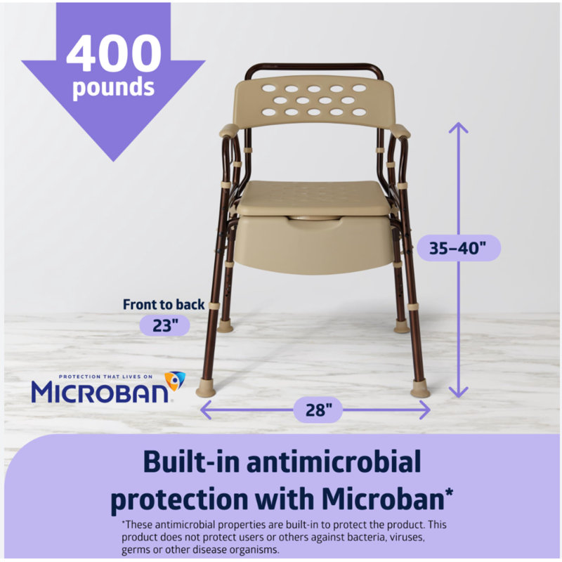 Bedside Commode With Microban