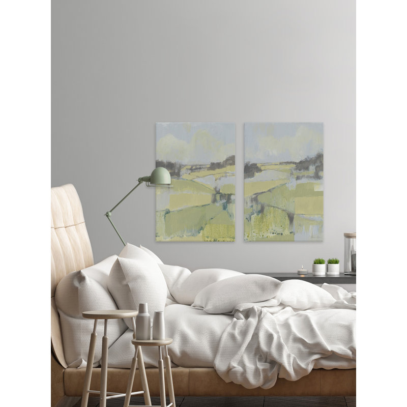 « doux fields iii », ensemble de 2 reproductions de peintures à l’acrylique sur toile, H 18 po x l 12 po x L 1,5 po