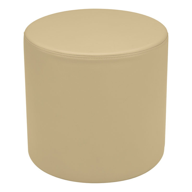 Tabouret cylindrique modulaire avec siège rembourré en mousse Shapes Series II, H 18 po x l 18 po x P 18 po, Sable, Non