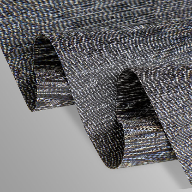 Semi-Sheer Charcoal Camo 5-Panel Single Rail Panel Track Extendable 58-110W x 94H, Panel width 23.5"
