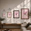 Single Stem In Pink Botanical - Print-215419307-215419309