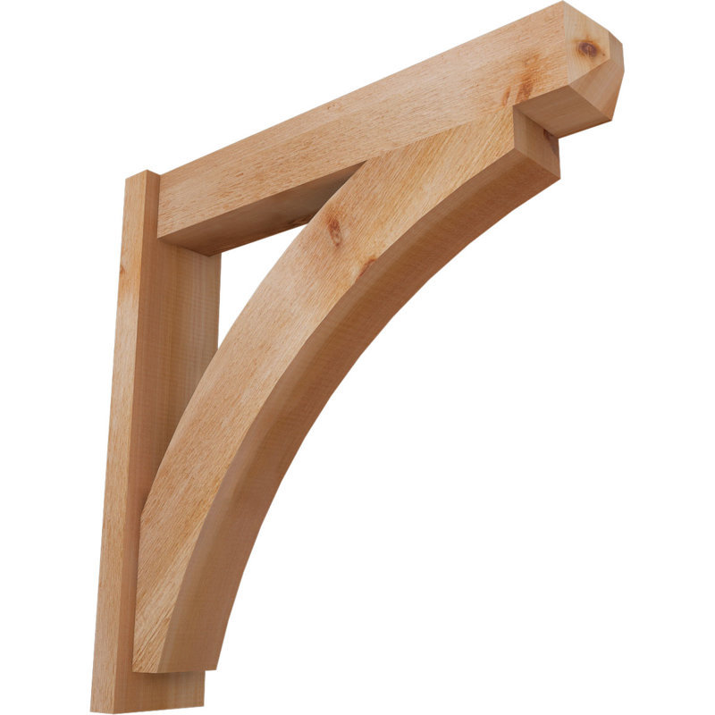 Persienne en bois rustique Thorton Craftsman,  P 30 po x H 30 po , Cèdre rouge de l'Ouest de 6 po (sciage brut)
