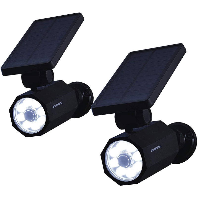 Black Low Voltage Solar Powered Integrated LED Spotlight