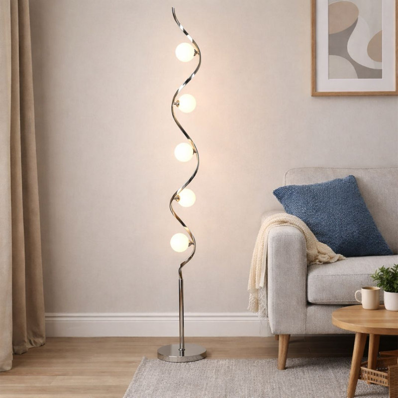 Bombo 160cm Polished Tree Floor Lamp