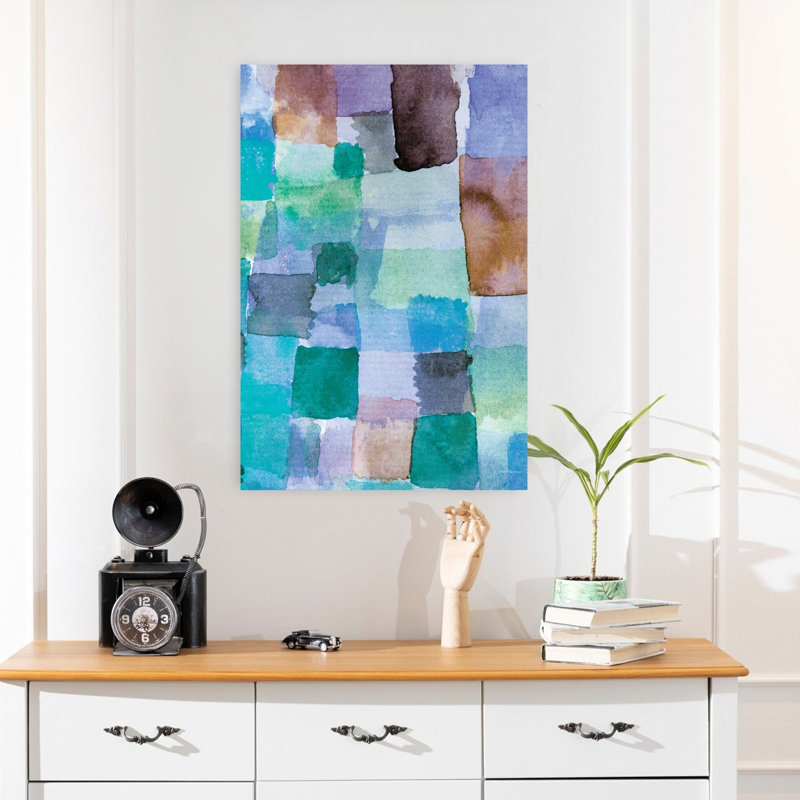 Aquarelle du ciel, art contemporain abstrait, H 24 po x l 16 po