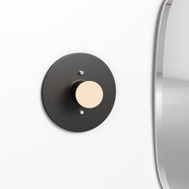 Anat 1 - Light Dimmable Flush Mounted Sconce, Carbon Matte Black
