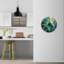 Teal Gold Abstract Tempered Glass Wall Clock, Modern Art Decor, Oversized Clock for Home, Unique Wall Art, Decorative Clock, Housewarming-30815782-30815777