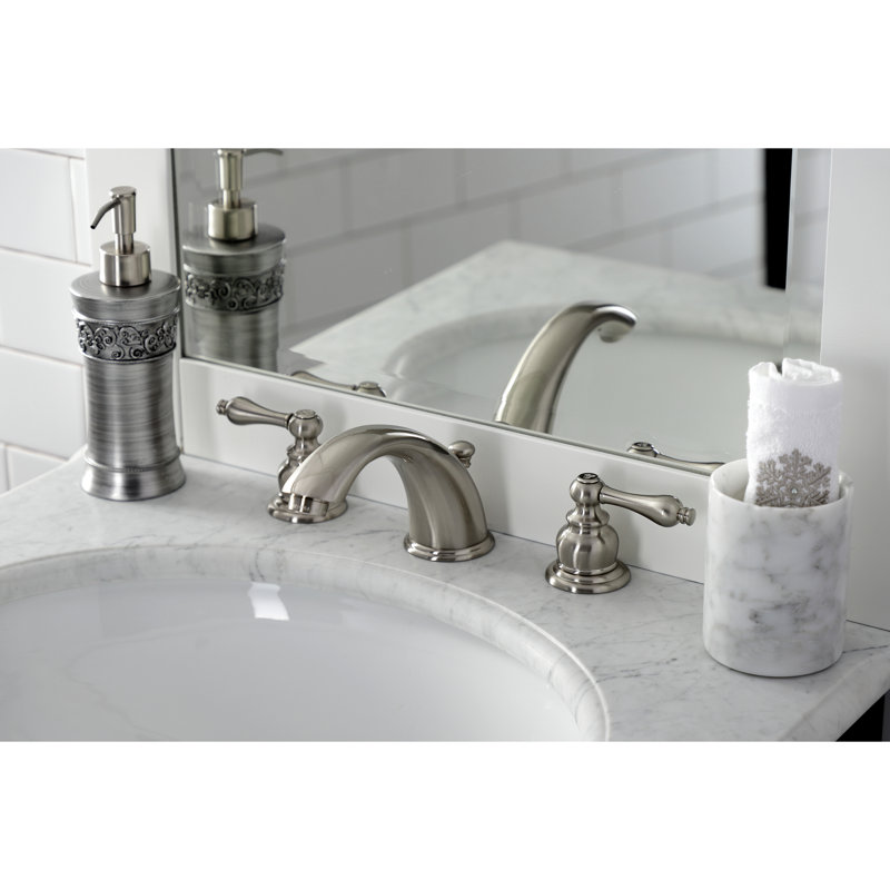 Robinet de salle de bain espacé Kingston, Nickel brossé