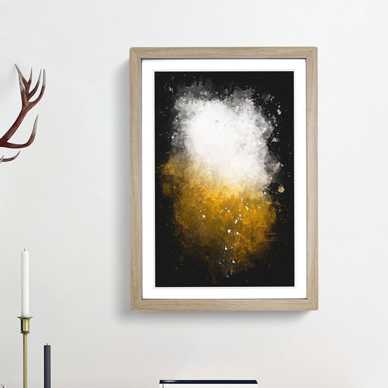 Golden Sun over the Forest - Framed Print, Oak Framed, 33cm H x 24cm W x 2cm D