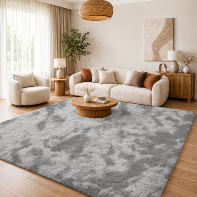 Adhrit Solid Colour Shag Area Rug