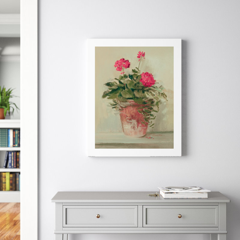 «Pots de géraniums II», reproduction, H 48 po x l 38 po x P 1,5 po, Toile